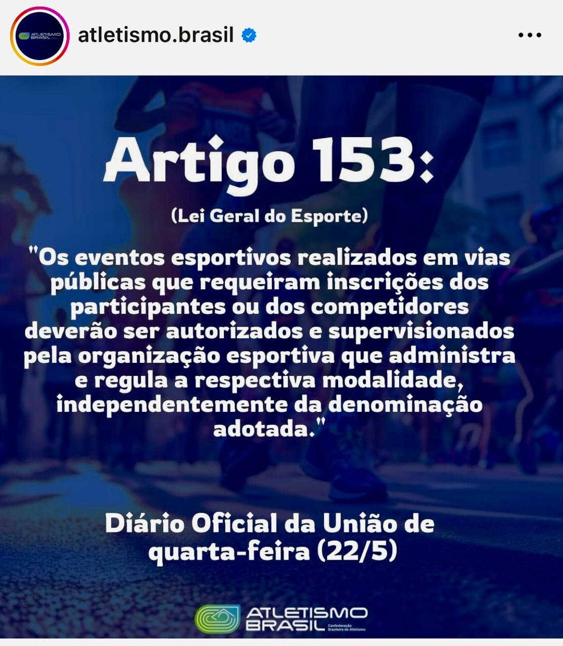 Lei Geral do Esporte restaura artigo 153 sobre corridas de rua