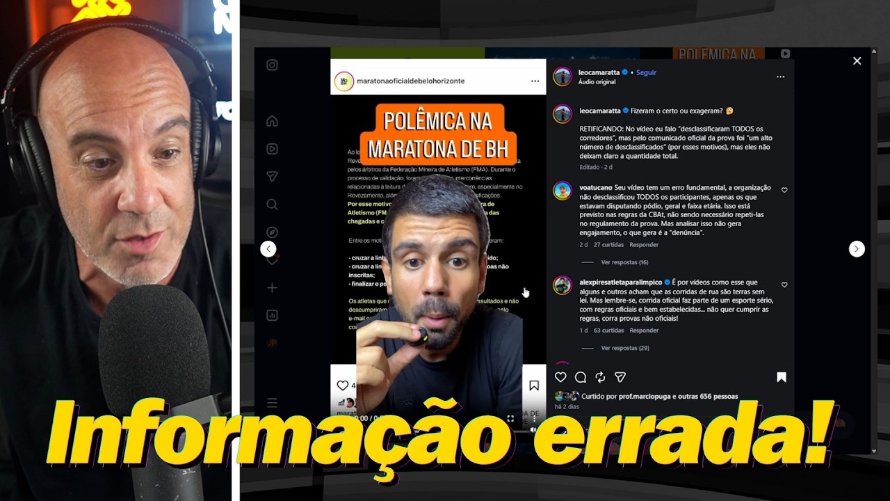 INFLUENCIADORES de corrida espalham fake news?