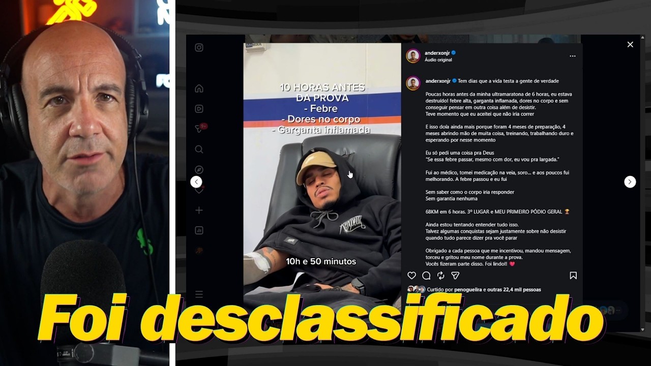 INFLUENCIADOR é DESCLASSIFICADO por DOPING em ULTRAMARATONA