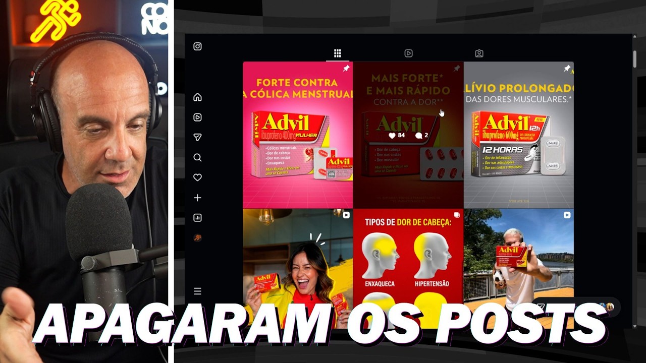 CASO ADVIL: Influenciadores APAGAM posts após CRÍTICAS médicas
