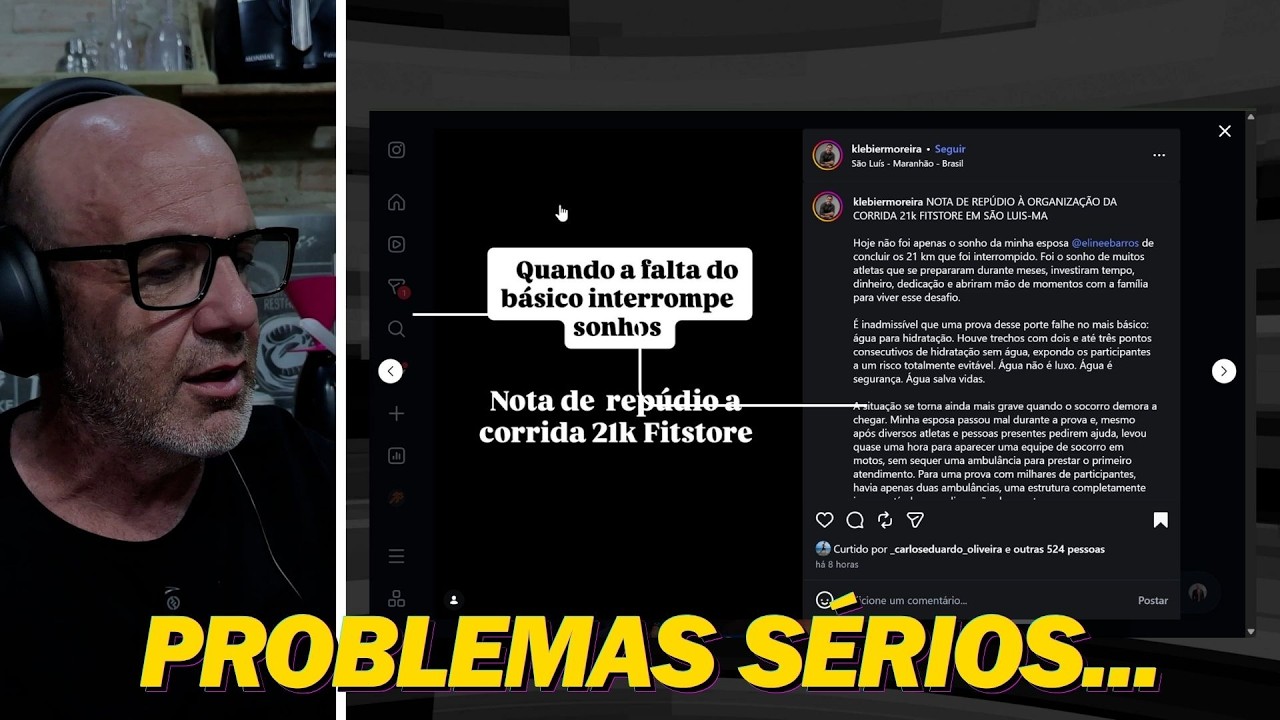 FALTA DE ÁGUA e falhas graves em DUAS provas