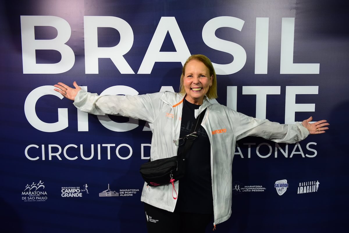 Denise Amaral, nossa rainha das maratonas e das mandalas, abraça o Brasil Gigante