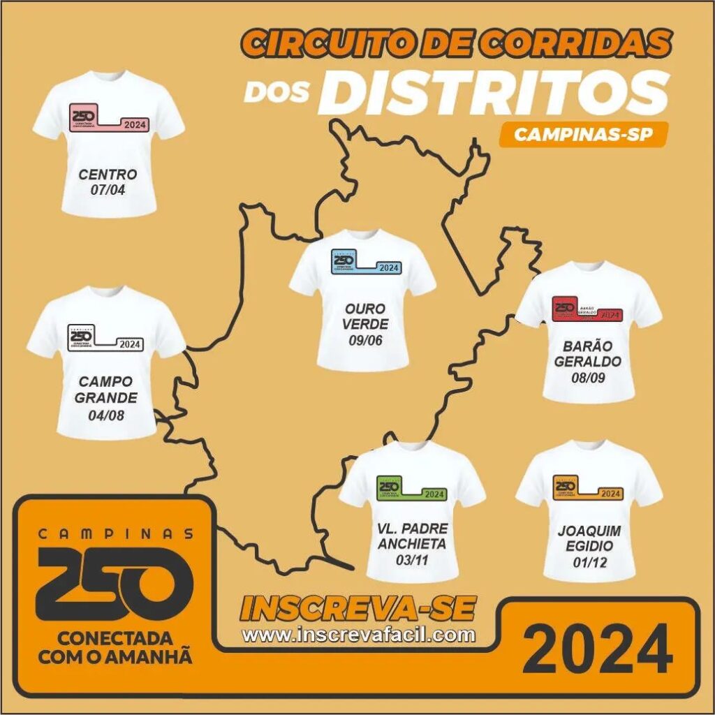 Circuito Distritos de Campinas: 6 etapas com inscrições abertas