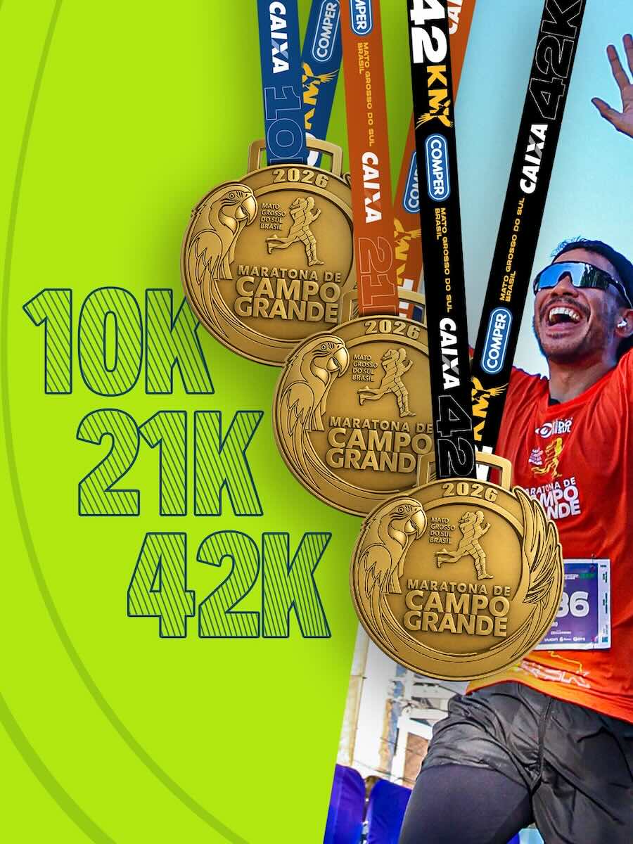 Medalhas dos 10K, 21K e 42K