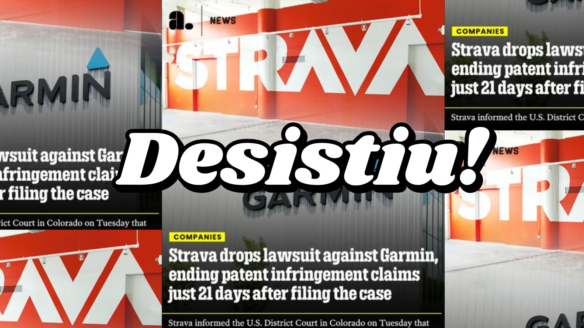 STRAVA desistiu do PROCESSO CONTRA a GARMIN